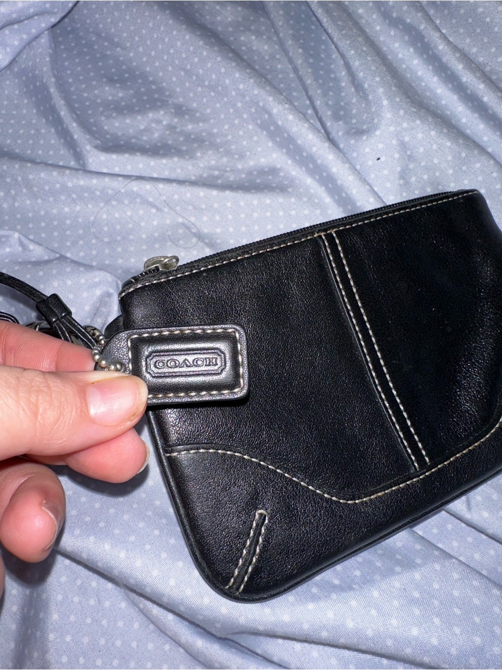 Coach leather wallet wristlet great condition